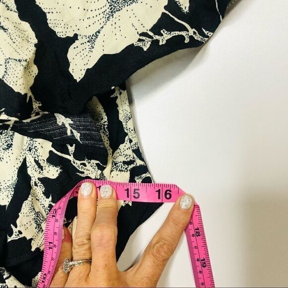 Free People French Quarter Floral Black Wrap Dress - Picture 9 of 15